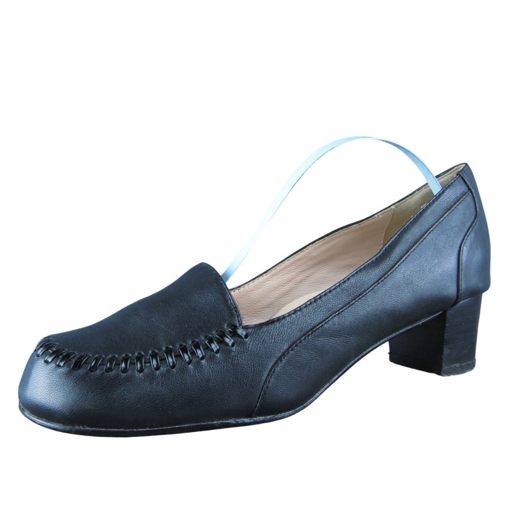 Taryn Rose Joy Women Pump Heel Shoes Size 6 Medium Black Leather‎